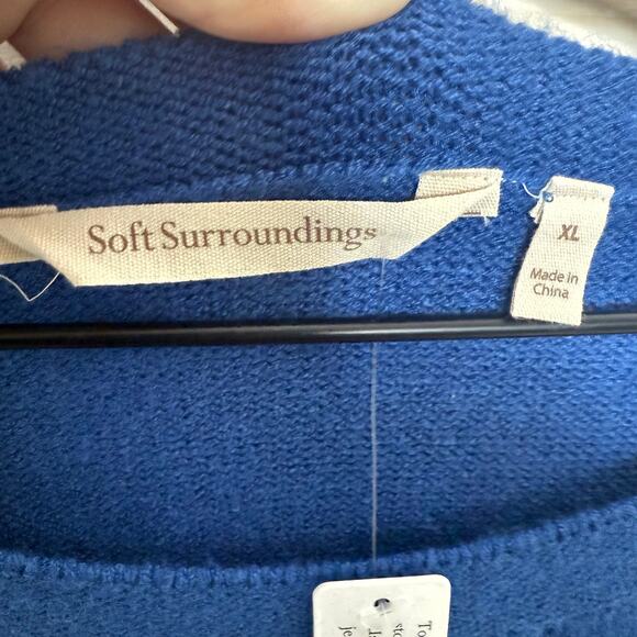 NWT SOFT SURROUNDINGS Women's XL Priscilla Knit Tunic Swing Sweater Royal Blue - Picture 6 of 15